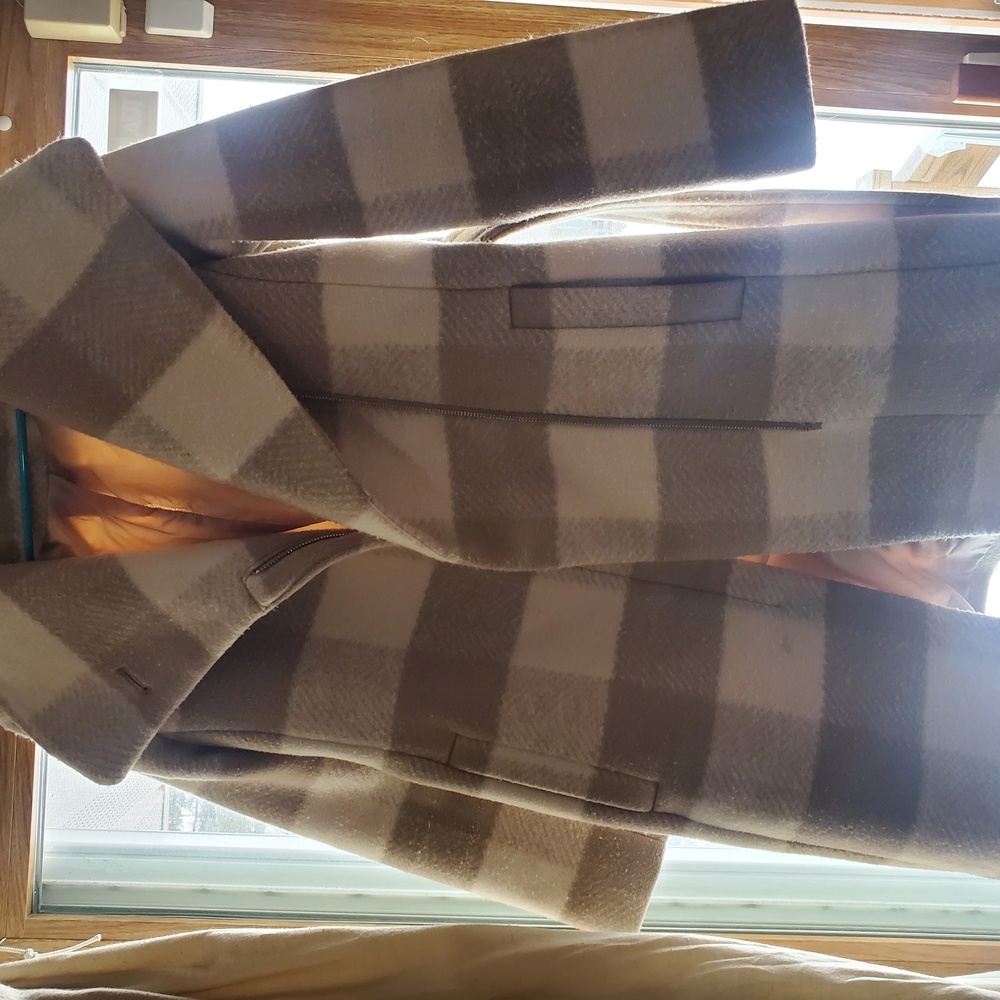 Plaid Wool Coat